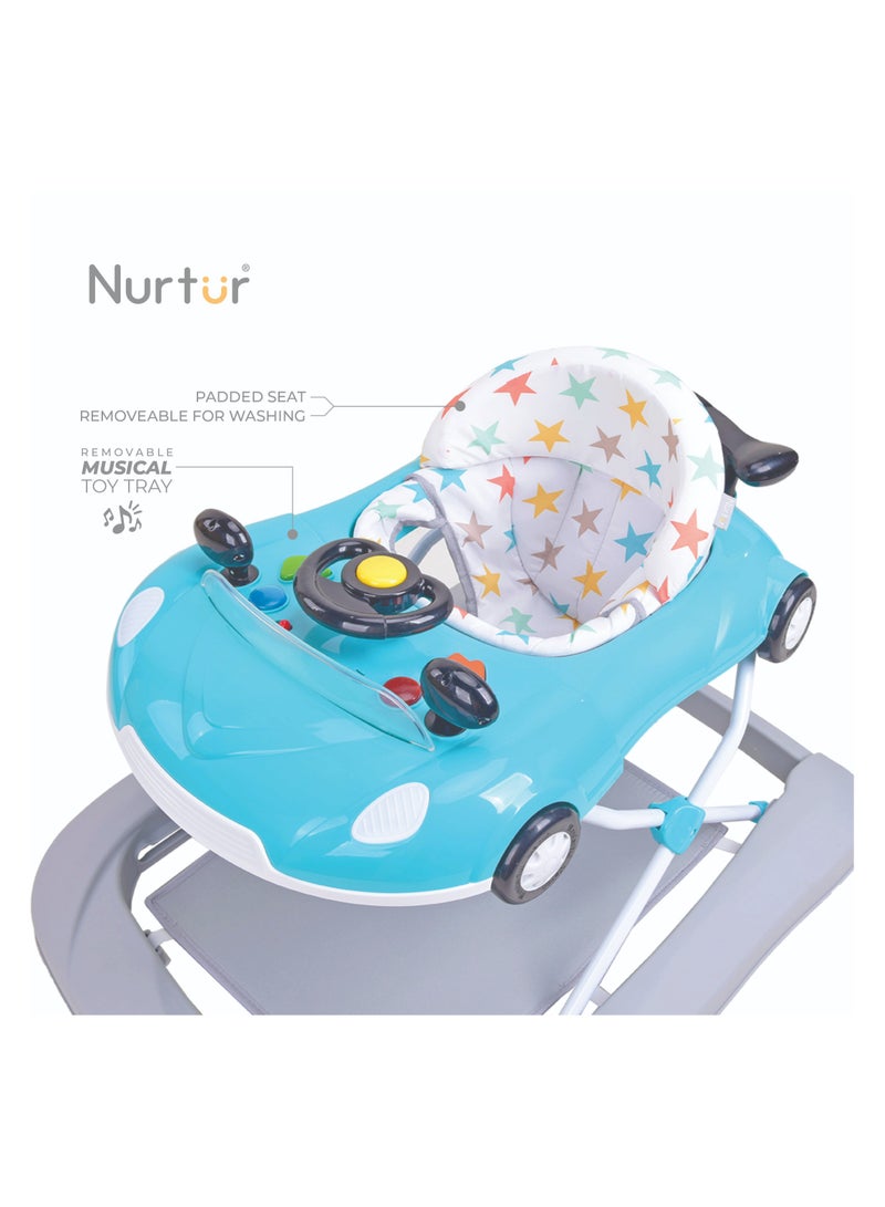 Nurtur 4 In 1 Baby Multi Walker-rocking Function- Music - 5 Height Adjustment- feeding table, car mould, easy fold - Multi - Image 2