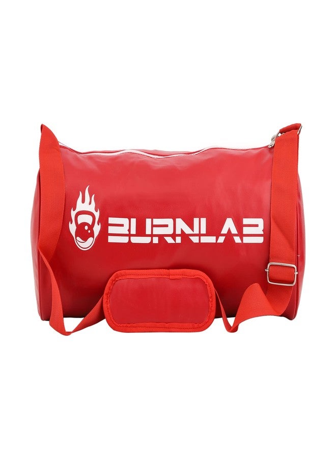Burnlab Faux Leather Gym Bag (Red) - Image 2
