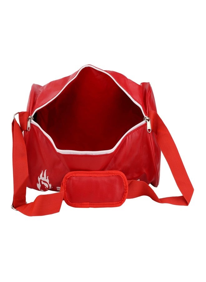 Burnlab Faux Leather Gym Bag (Red) - Image 3