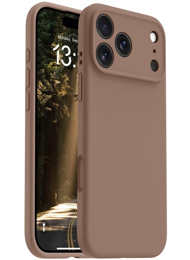 OTOFLY Magnetic for iPhone 17 Pro Max Case,Compatible with Magsafe,Classic Liquid Silicone Mobile Phone Case,Integrated Camera Control Button,Anti-Scratch Microfiber Lining, Light Brown - Image 1
