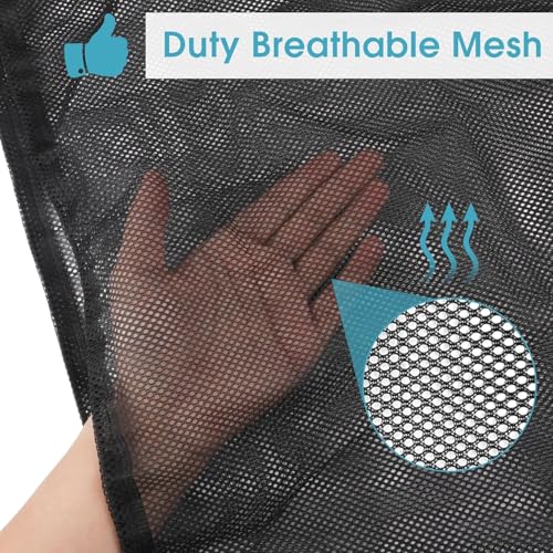 MUTMAIN Mesh laundry Bag for washing machine Large, Clothes Organizer, Foldable Mesh Laundry Bag with drawstring closure, Cloth Storage Organizer, Travel Pouch Packing Bags, (Black, Pack of 1) - Image 4