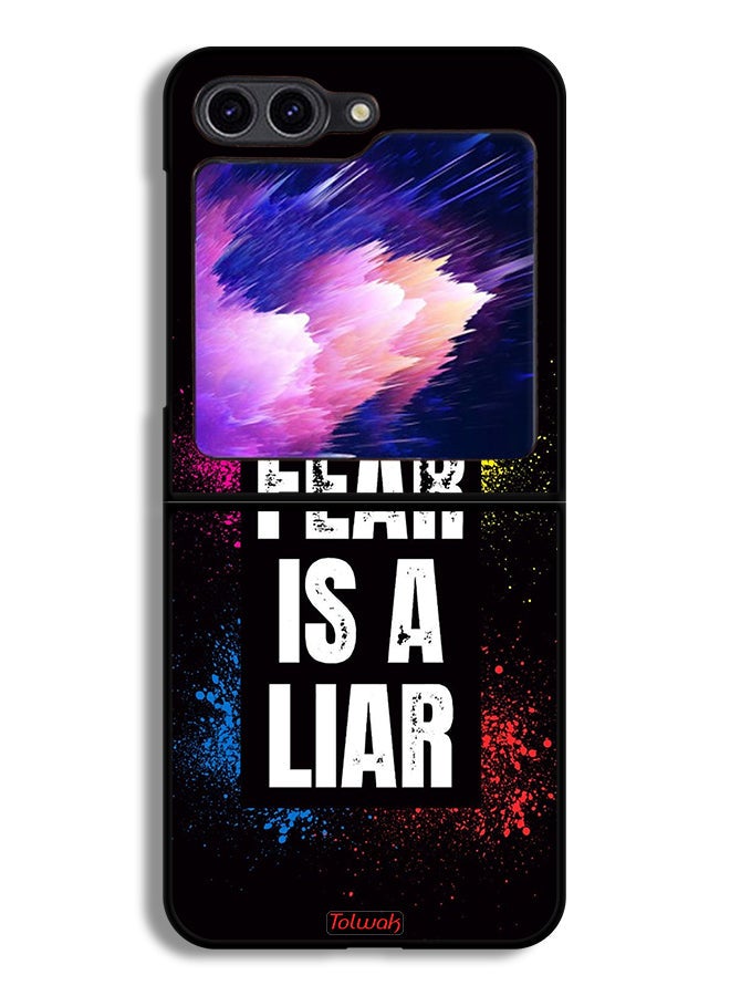 Tolwak Samsung Galaxy Z Flip6 Protective Case Cover Fear Is A Liar  - Image 1