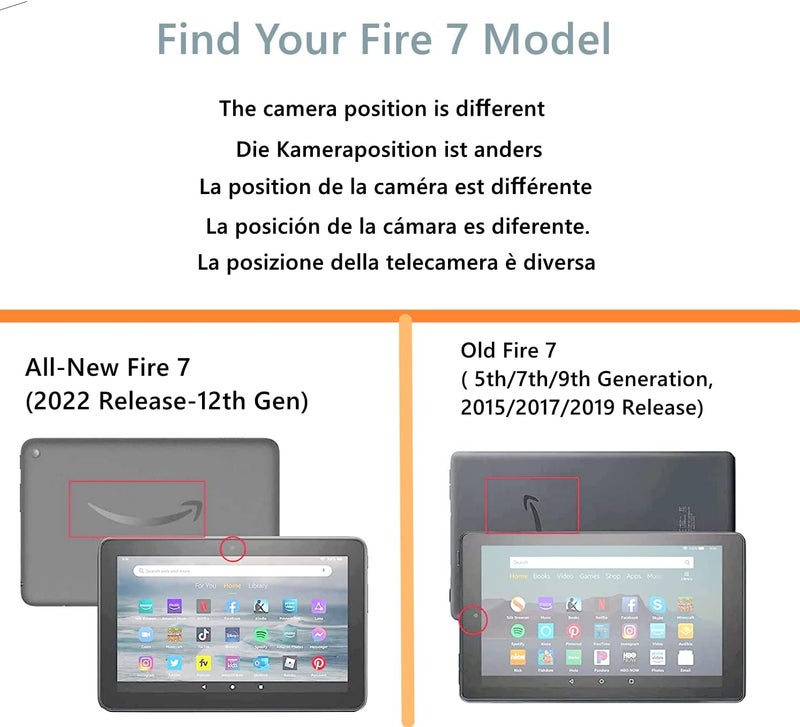 زكول غطاء لجهاز Amazon The New Fire 7 Tablet (موديل 2022) 7 بوصة مع زوايا مقواة - Image 2
