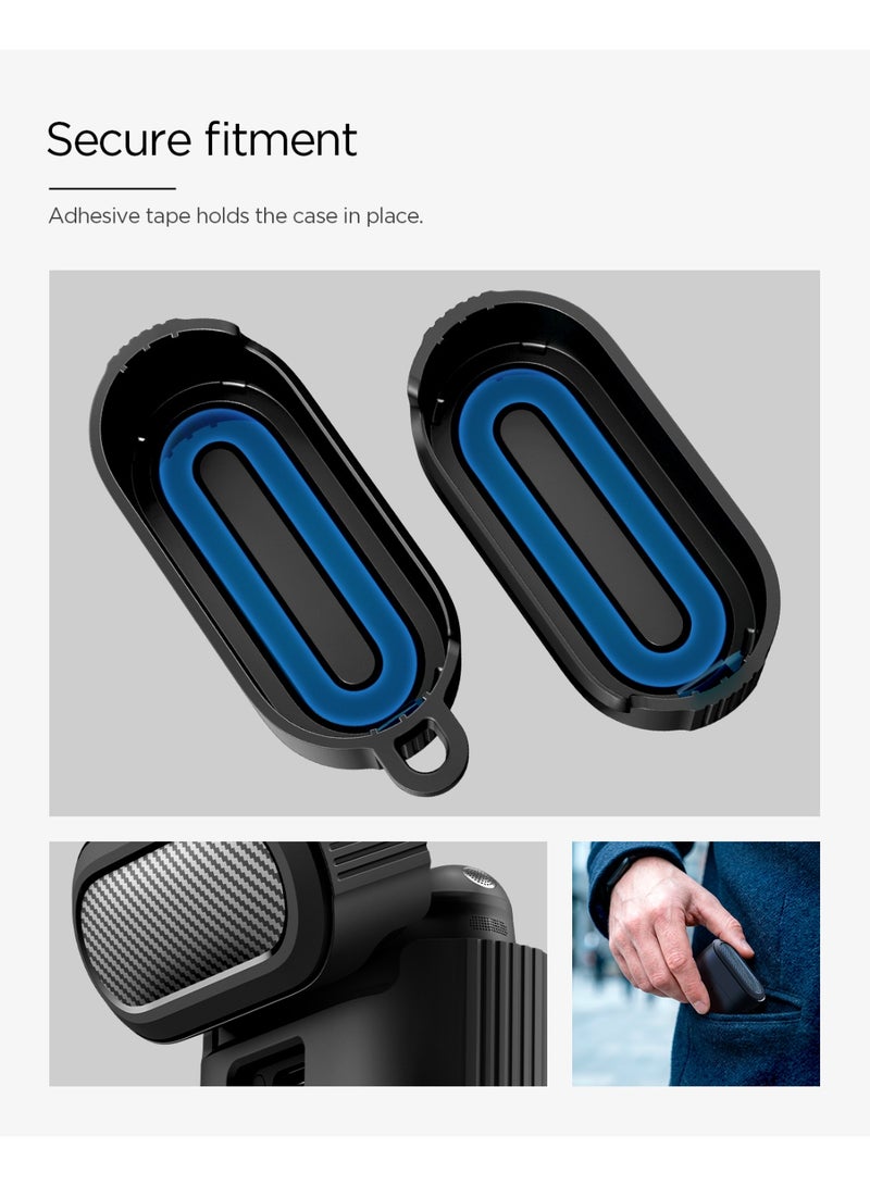 Spigen غطاء واقي صلب لسماعات سوني WF-1000XM6 مقاوم للصدمات مع كارابينر وتفاصيل من ألياف الكربون - أسود غير لامع - Image 4