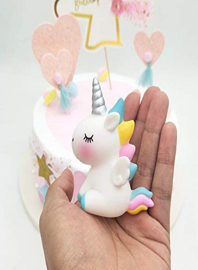 Macute Unicorn Cake Decorations - 2 Pc Set with Unicorn Cake Toppers, Angel Wings & Cupcake Toppers - Perfect for Kids Birthday Parties, Baby Showers & Weddings - Blue & Pink - Image 4