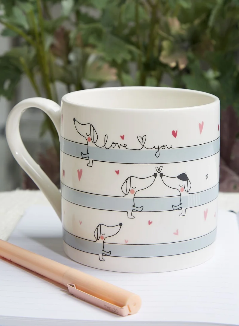 Belly Button Sausage Dog Love Mug