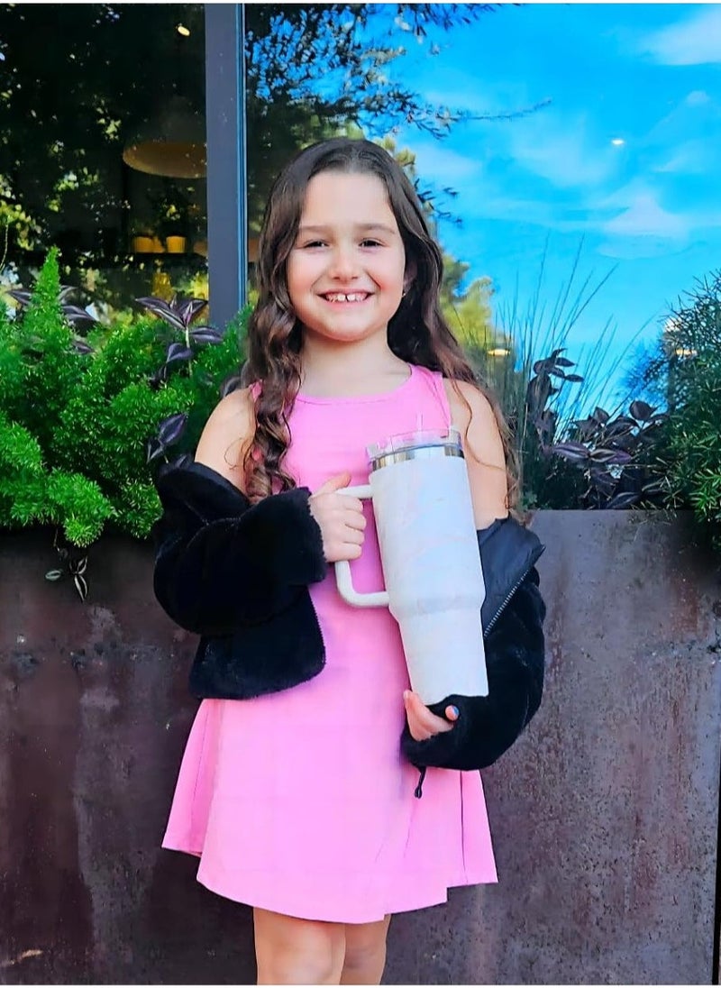 Stanley Quencher H2.0 FlowState 40 oz Rose Quartz Swirl Tumbler with Lid & Straw, Vacuum Insulated - Image 4