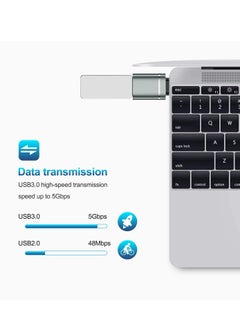 Generic USB C to USB Adapter 3-Pack - USB C Male to USB 3.0 Female Adapter Compatible with iMac 2021, iPad Pro 2021, MacBook Pro/Air 2020, and Other Type C/Thunderbolt 3 Devices - Gray  - Image 2