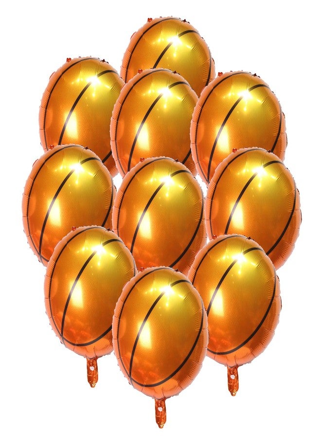 BIEUFBJI 10-Piece 18 inches Basketball Balloons - Orange - Basketball Party Decoration - General Celebration - Men - Unisex-Babies, Boys, Men
