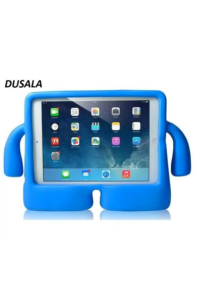 دوسالا غطاء EVA مقاوم للصدمات للأطفال مع مقبض وقاعدة لجهاز iPad Air و Air 2 بحجم 9.7 لون أزرق متين ومشرق