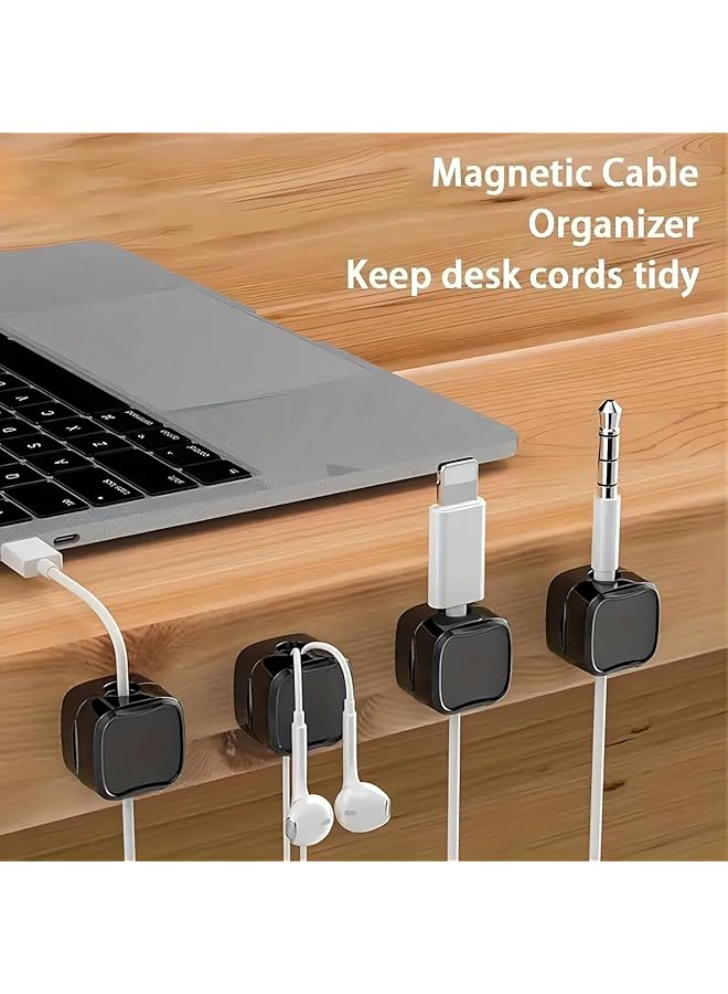 erorex Cable Organizer Magnetic Cable Clips Desk Wall Organizer Phone Usb Charger Holder Useful For Power Cords Usb Cables Tv Cables Pc 6 Pack - Image 5
