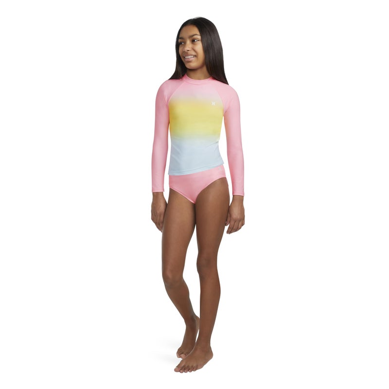 Hurley Long Sleeve Rash Guard 2-Piece Swimsuit - Image 2