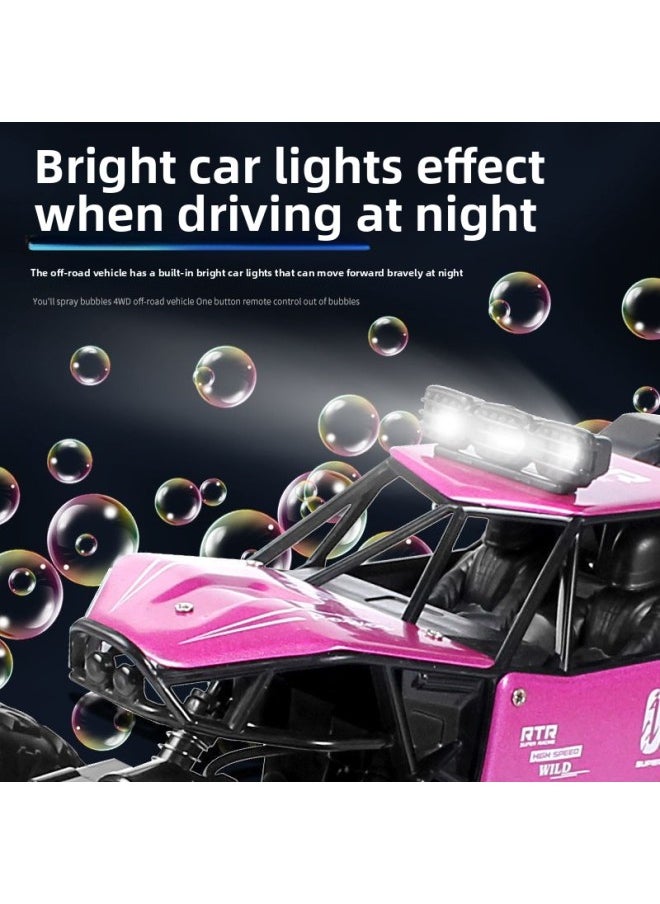 Generic - Direct Bubble Blowing Remote Control Alloy Four-wheel Drive Off-road Vehicle Bubble Machine Toy Car High-speed Climbing Car Boy-Color:Alloy Bubble Blowing Off-road Vehicle [Lamp + Bubble Blowing + Four-wheel Drive] Black - Image 1