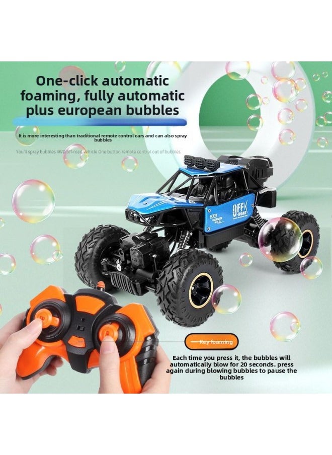 Generic - Direct Bubble Blowing Remote Control Alloy Four-wheel Drive Off-road Vehicle Bubble Machine Toy Car High-speed Climbing Car Boy-Color:Alloy Bubble Blowing Off-road Vehicle [Lamp + Bubble Blowing + Four-wheel Drive] Black - Image 1