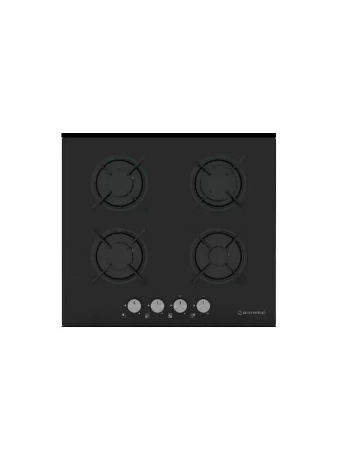 Ecomatic Built-in Gas Cooker, 60 cm, 4 Burners, S607RBS - Black