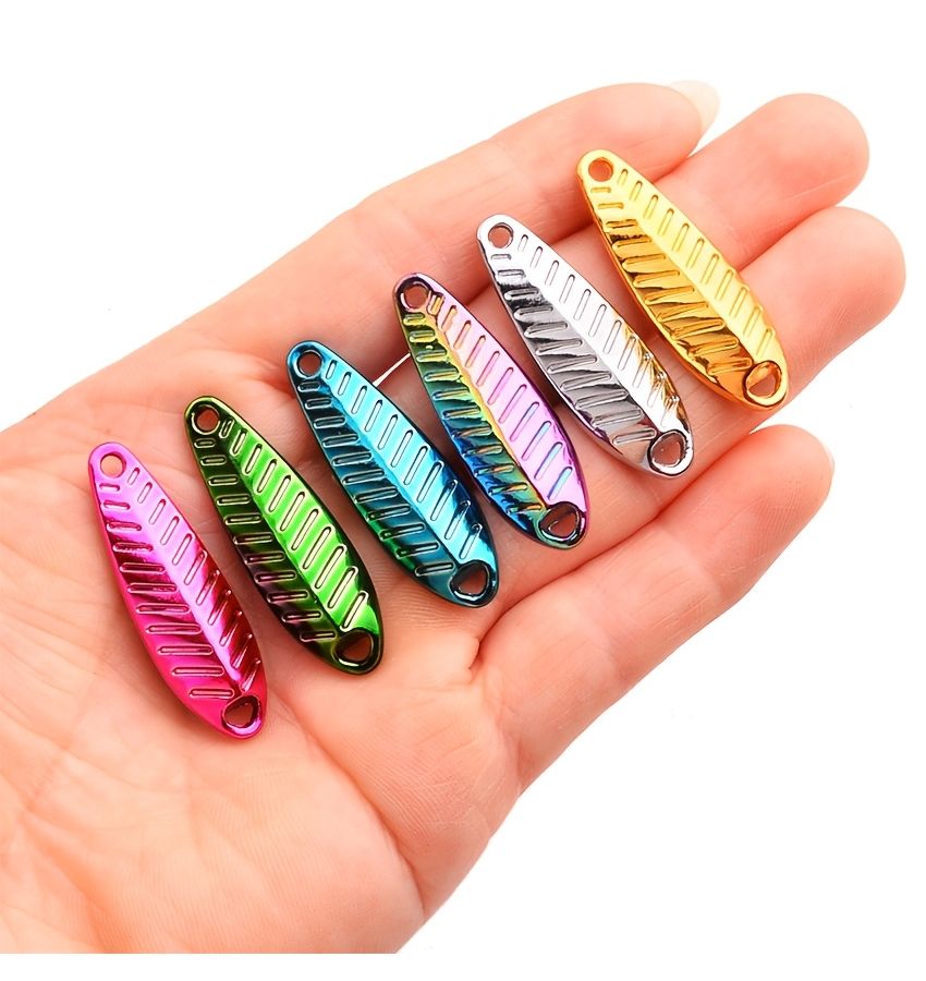 Generic 12Pcs Metal Fishing Spoons 7G With Single Hook Casting Lures ...