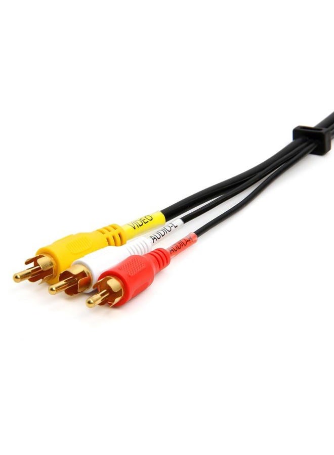 Cmple 3-Male RCA to 3-Male RCA Composite Video Audio A/V AV Cable Gold Plated - 50 Feet - Image 5