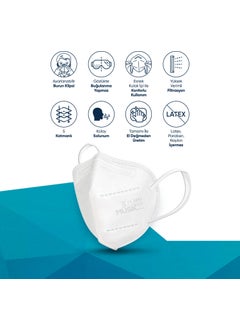 MUSK Ffp2 Mask 40 Pieces (Black, Grey, Navy Blue, White)  - Image 5