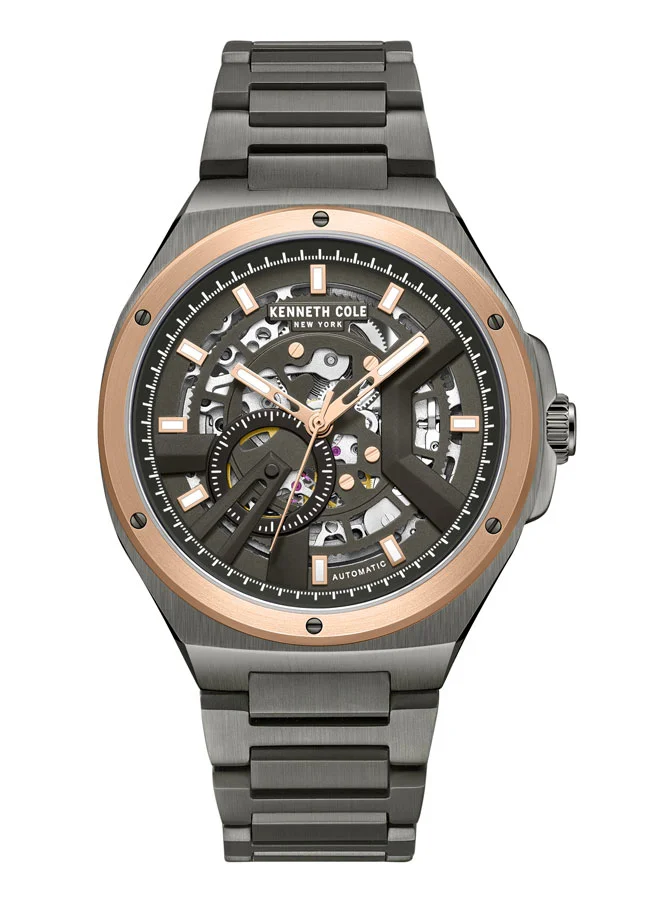Kenneth Cole New York Kenneth Cole New York 40mm Automatic Men's Watch with Chocolate Dial & Chocolate Stainless Steel Bracelet