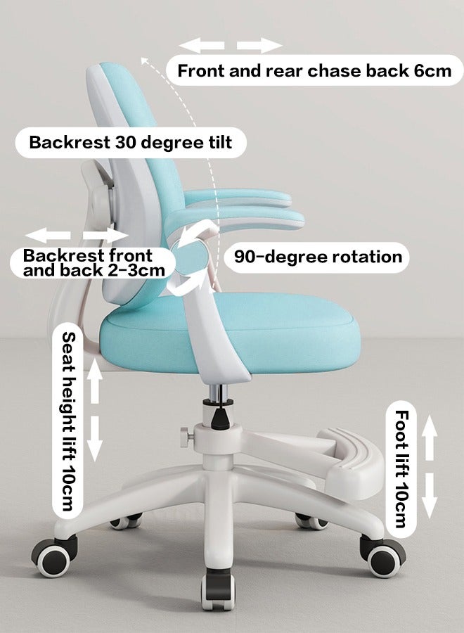Generic Kids Desk Chair, Study Chair for Boys Girls with Height Adjustable, Swivel Task Student Chairs for 4-12, Growing Teen Office Chair for Home/School/Office  - Image 4