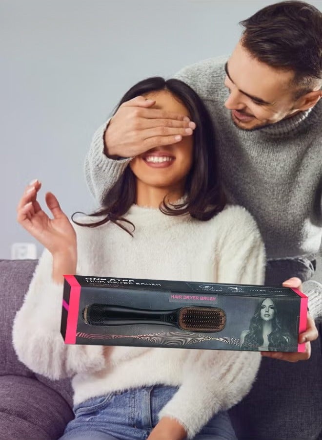 general Hair Dryer Brush Ceramic Dryer And Styler 2 In 1, Professional Hair Styler Volumizer Brush for Straightening and Curling Hot Air Brush with Anti-scalding Anti-frizz - Image 5