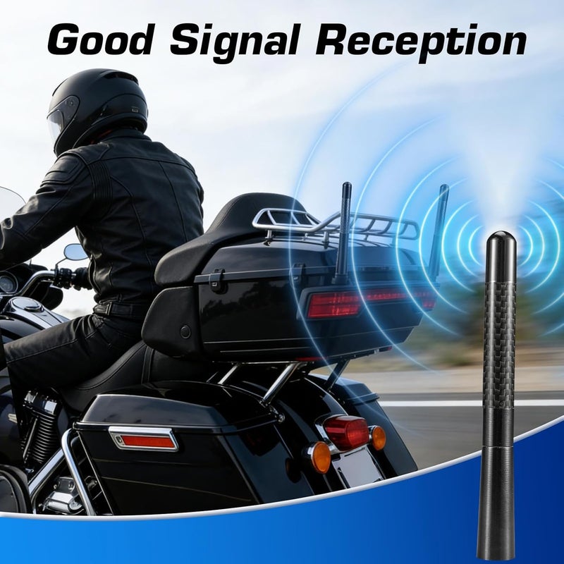 Tecreddy StickyDeal 2-Pack 4.7 inch Motorcycle Antenna Replacement for Harley Davidson 1989-2021 - Image 2