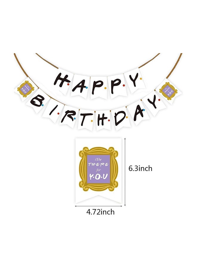 Goldedge Happy Birthday Ill Be There For You Party Decoration Banner with FRIENDS and Family Wall Hanging - Image 2