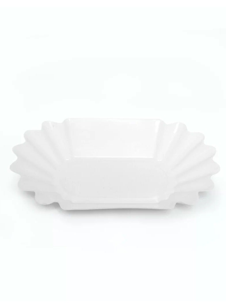 Precise Oval Coffee Bean Tray White, Pack of 12 - Image 1