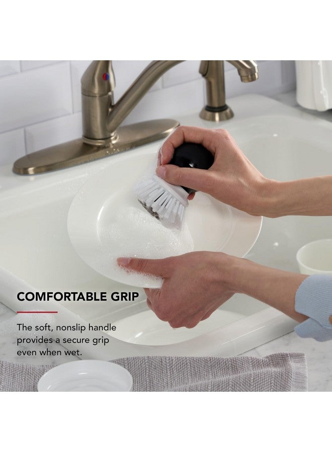 KitchenAid Palm Brush With Dish Tray to Keep Countertops Dry and Clean, Durable Nylon Bristles for Tough Cleaning, Dishwasher Safe, 2-Piece, Black - Image 5