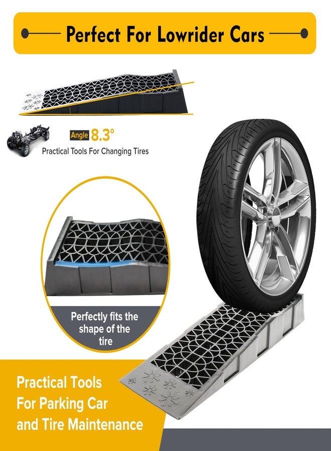 Donext Ramps Low Profile Plastic Car Service Ramps 3 Ton Truck Vehicle - 2 Pack - Image 3
