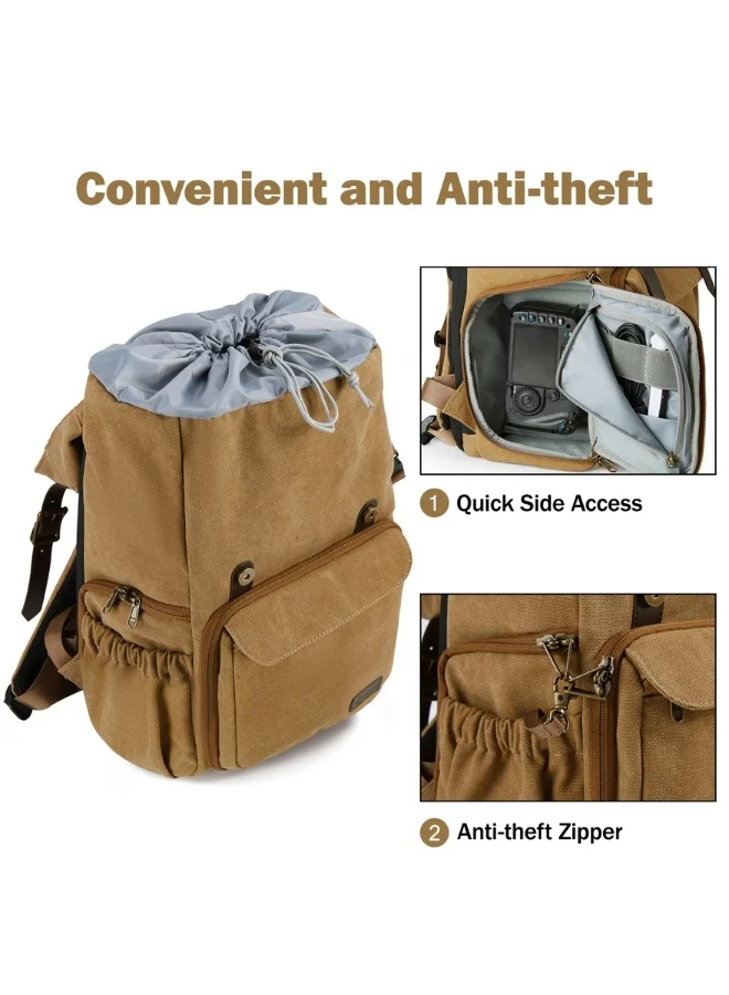 Bagsmart  BAGSMART Khaki Photo Series/ Photo Camera Backpack  | Best Price UAE