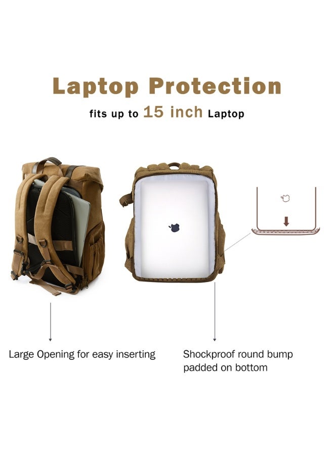 BAGSMART BAGSMART Khaki Photo Series/ Photo Camera Backpack - Image 2
