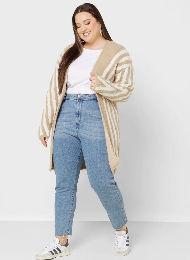 Ginger Plus Printed Longline Cardigan
