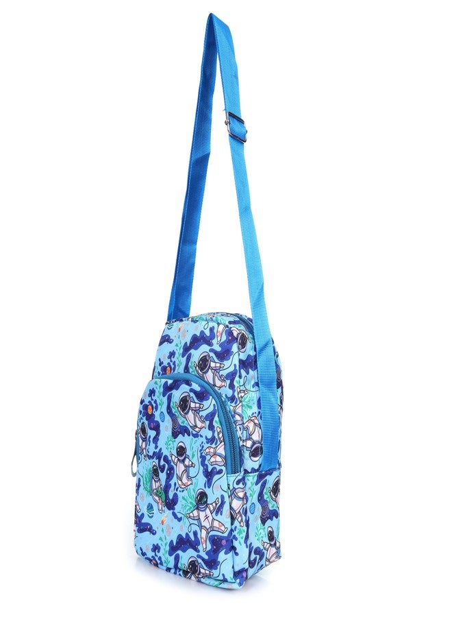 Asera Space Printed Sling Bag/Picnic Bag For Kids - Birthday Return Gifts For Girls/Boys/Kids (Space 6 Pcs), Blue - Image 3