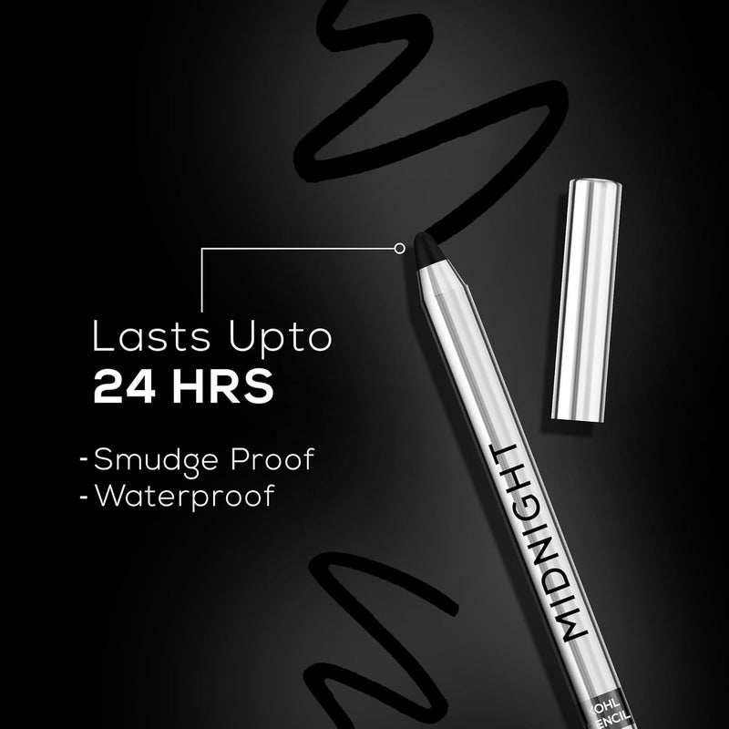 RENEE Midnight Kohl Pencil Smudgeproof And Waterproof Matte Kajal 24 Hrs Long Stay Darkest Black One Swipe Application Rich Color Payoff Vitamin EOlive Oil And Castor Oil15 GmPack Of 3 - Image 3