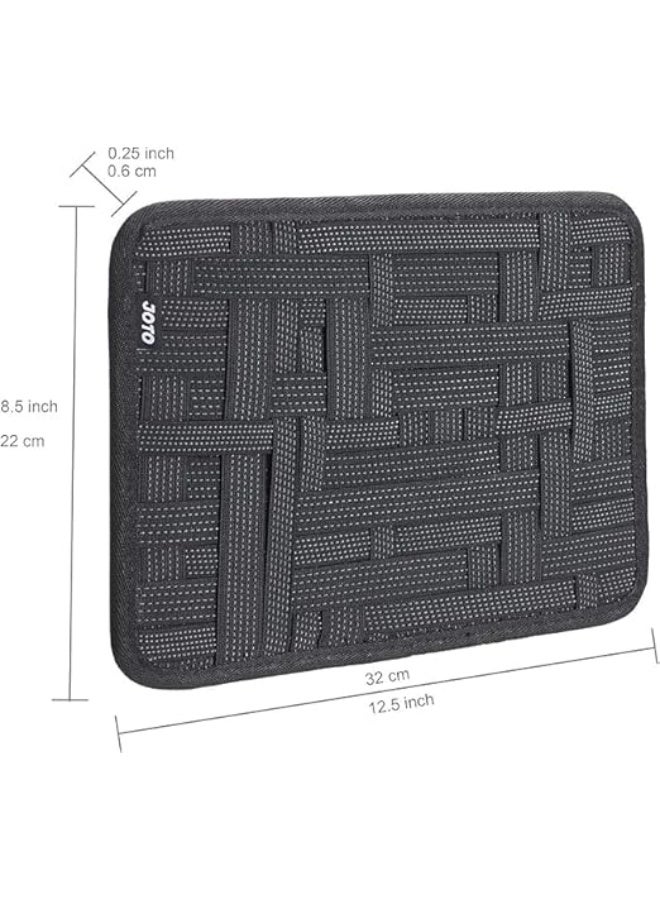 منظم معدات السفر متعدد الاستخدامات – حافظة تنظيم لملحقات وبطاقات الذاكرة والفلاش ميموري والكيبلات والشواحن –فرش التجميل والأقلام تصميم عملي وخفيف للحفظ الآمن أثناء السفر - Image 3