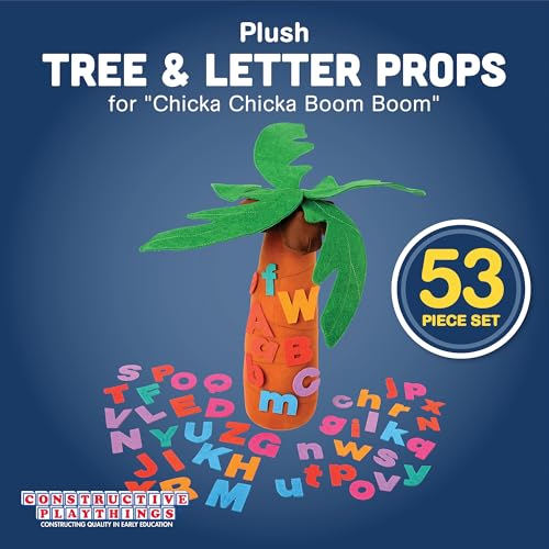 Constructive Playthings Tree and Letters Props for Chicka Chicka Boom Boom Childrens Book 14 H Plush Tree with 26 Lowercase and 26 Uppercase Letters for Kids Ages 2 - Image 5