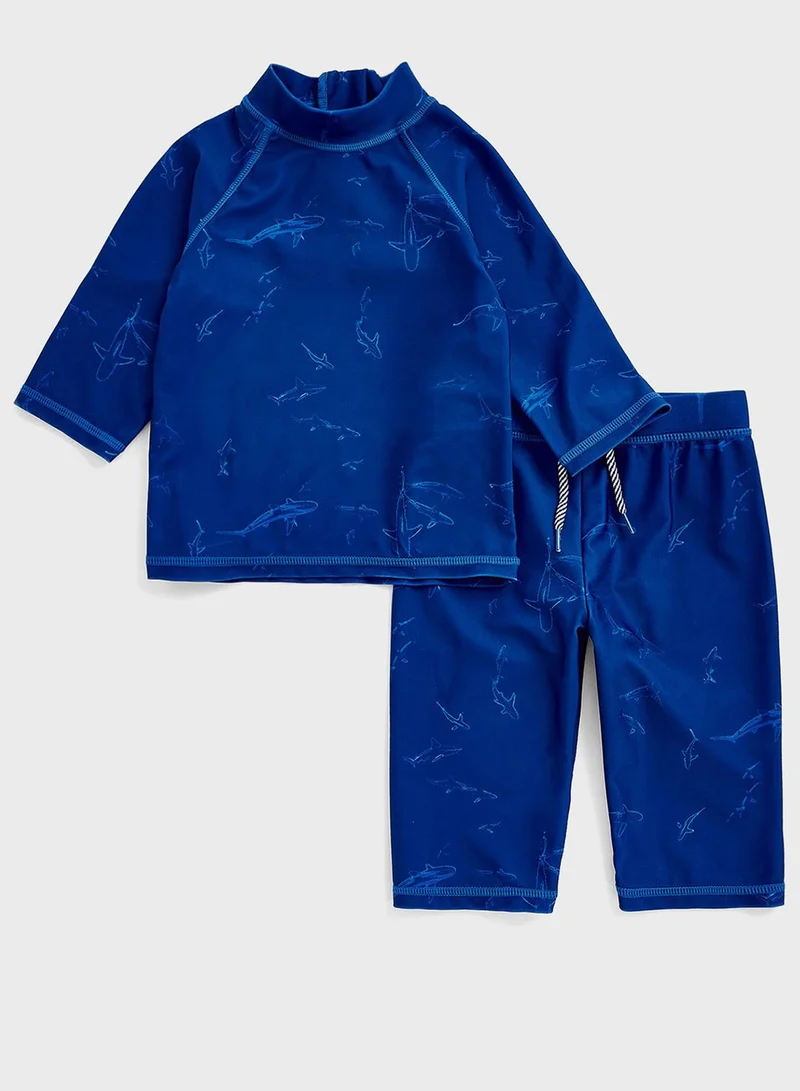 mothercare Kids Aop Print T-Shirt & Shorts Set
