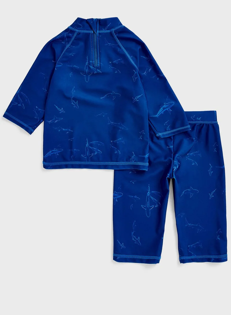 mothercare Kids Aop Print T-Shirt & Shorts Set