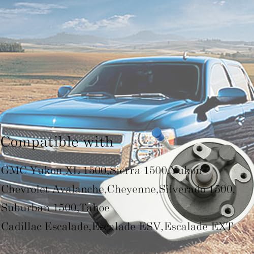 UGFC Power Steering Pump 20-8740 with Reservoir Compatible with 1999-2013 Chevrolet Silverado 1500 Sierra 1500 2007-2014 GMC Suburban 1500 Tahoe Yukon 2007-2014 Cadillac Escalade ESV EXT - Image 2