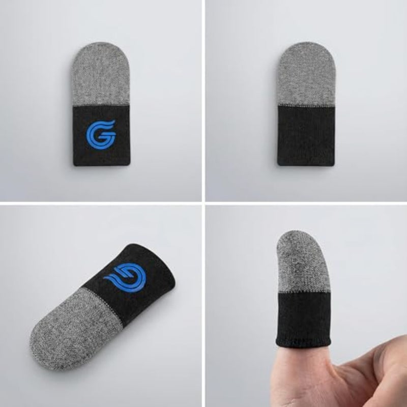 10-Pack Mobile Gaming Finger Sleeves, 0.15mm Ultra-Thin Nano Silver Fiber Material, Designed for Sweaty Hands, High-Sensitivity Touchscreen Finger Sleeves for PUBG/COD Mobile/FPS Games - Image 2