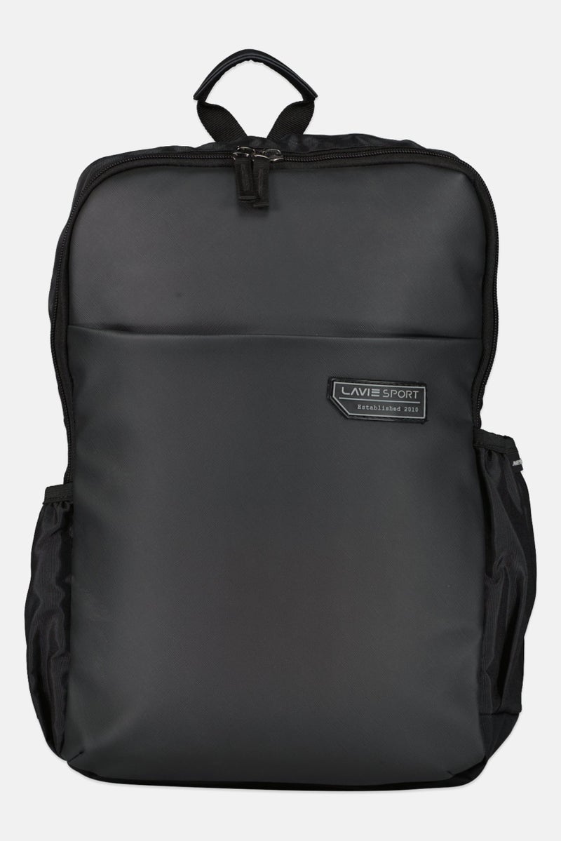 Lavie حقيبة ظهر للرجال بشعار العلامة التجارية، سوداء - Image 1