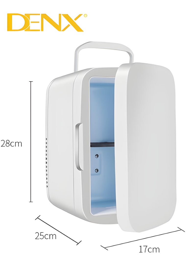 دينكس ثلاجة صغيرة مناسبة للمنزل و للسيارة لحفظ الأطعمة والمشروبات الساخنة والباردة 8لتر بقدرة 50 وات لون أبيض - Image 3