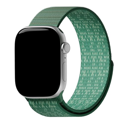 DailyObjects Forest Green Track Nylon Watch Strap Compatible with Apple Watch Series11/10 46mm|Ultra 3/2 and Ultra-49mm |9/8/7 (45mm) | Series SE3/SE2/SE/6/5/4 (44mm) -Watch Not Included - Image 1