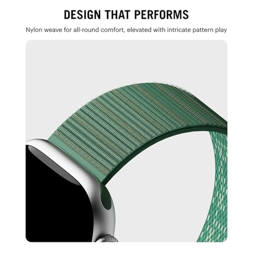 DailyObjects Forest Green Track Nylon Watch Strap Compatible with Apple Watch Series11/10 46mm|Ultra 3/2 and Ultra-49mm |9/8/7 (45mm) | Series SE3/SE2/SE/6/5/4 (44mm) -Watch Not Included - Image 5