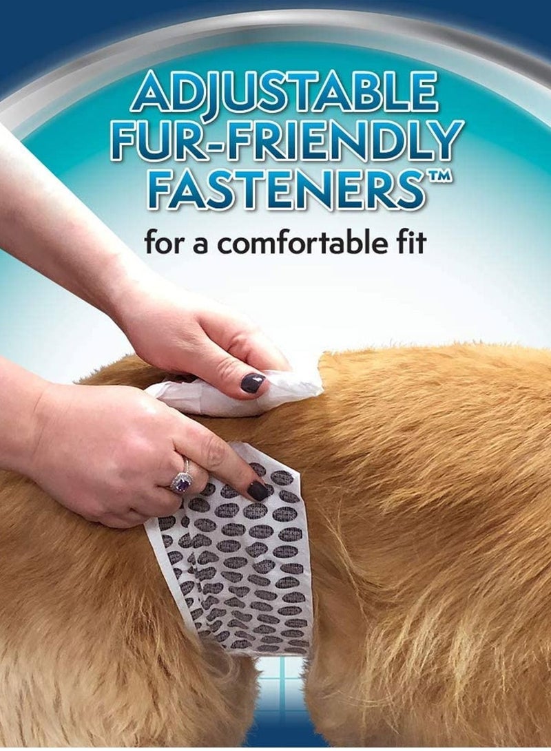 Simple Solution Small Disposable Male Dog Wraps 12Pc - Image 5