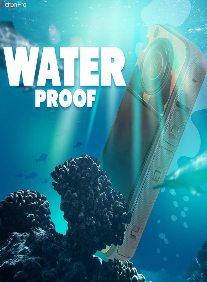 Action Pro Camera Waterproof Skin Compatible with Insta-360 X3 Action Camera (Army) - Image 4