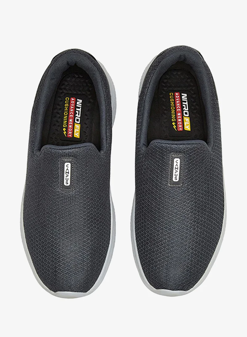 Campus Men Oxyfit Advance Nitro Fly Advance Memory Slip-On Walking Shoes-Grey
