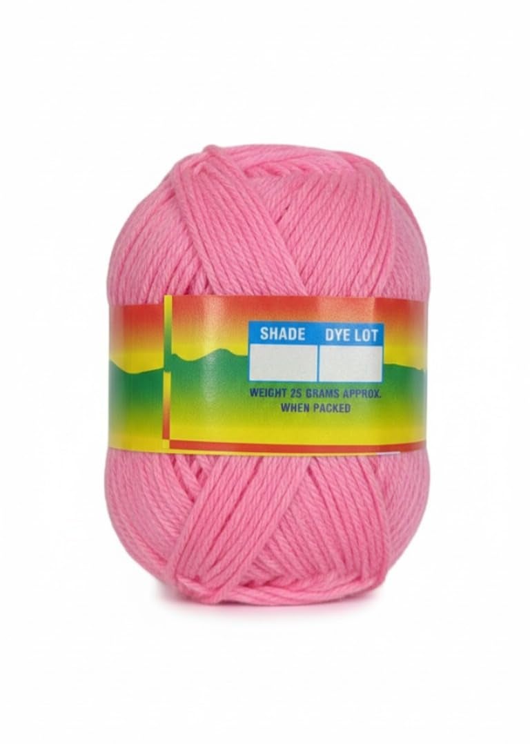 ProKart Super Stitch Knit Yarn | Chenille Yarn Supersoft Hand Knitting Wool Ball | Suitable for Hand Knitting and Crocheting for Baby, Blankets, Babywear & Craft (1 Ball/20 Gram Each) (Pink) - Image 5