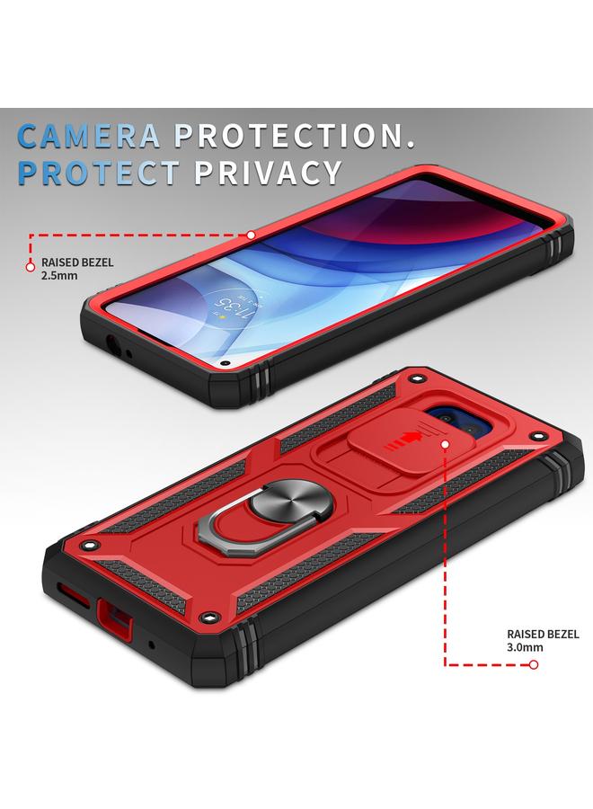 اس-توب جراب لهاتف Motorola Moto G Power 2021 مع غطاء كاميرا منزلق مصنوع من مادة TPU + PC - Image 4